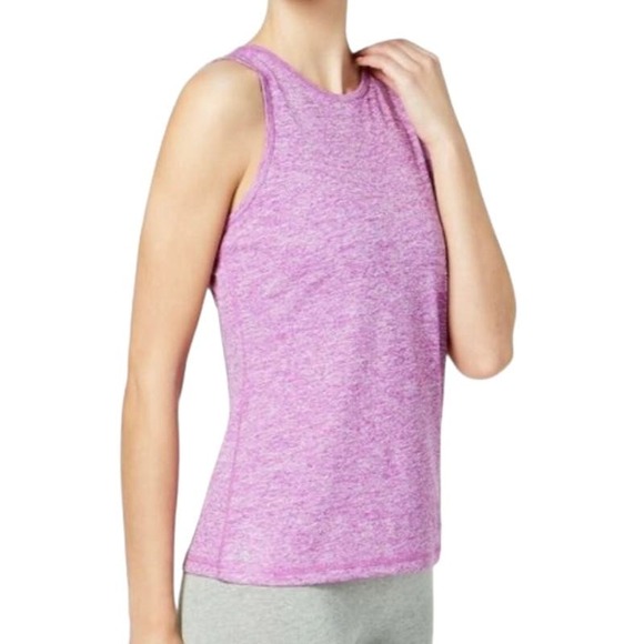 Ideology Tops - Ideology Women’s Essentials Keyhole Back Active Tank Top Crocus Petal Size XXL